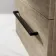 Elba Dawn Oak Wall Hung Basin Drawer Vanity 600mm - Black Accents