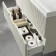 Crete Fluted Linen White Wall Hung Basin Drawer Vanity 1000mm