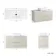 Crete Fluted Linen White Wall Hung Drawer Vanity with Marble Top & Curved Basin 1000mm