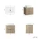 Crete Fluted Apex Oak Wall Hung Drawer Vanity with Marble Top & Curved Basin 600mm