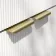 Sicily Fluted Coastal White Vanity with Semi Recessed Basin 600mm - Brushed Brass Accents