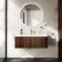 Malta Fluted Black Walnut Wall Hung Basin Drawer Vanity 1000mm
