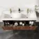Malta Fluted Black Walnut Wall Hung Double Basin Drawer Vanity 1200mm