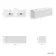 Malta Fluted Coastal White Wall Hung Double Basin Drawer Vanity 1200mm