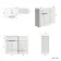 Havana Fluted Coastal White Basin Vanity and Back To Wall Toilet Unit 1100mm (Excludes Toilet) - Black Accents