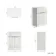 Havana Fluted Coastal White Cabinet with Marble Top 600mm (Excludes Counter Top Basin) - Brushed Brass Accents