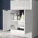 Havana Fluted Coastal White Cabinet with Marble Top 600mm (Excludes Counter Top Basin) - Chrome Handles