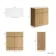 Havana Fluted Country Oak Cabinet with Marble Top 800mm (Excludes Counter Top Basin) - Brushed Brass Accents