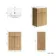 Havana Fluted Country Oak Basin Vanity 600mm - Chrome Handles
