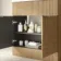 Havana Fluted Country Oak Basin Vanity 800mm - Chrome Handles
