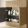 Havana Fluted Country Oak Cabinet with Marble Top & Reno Basin 800mm - Chrome Handles