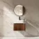 Sorrento Fluted Black Walnut Wall Hung Drawer Vanity with Marble Top & Reno Basin 600mm