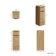 Sicily Fluted Country Oak Side Cabinet Unit 300mm - Black Accents