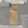 Sicily Fluted Country Oak Side Cabinet Unit 300mm - Chrome Handles