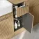 Sicily Fluted Country Oak Side Cabinet Unit 300mm - Chrome Handles