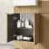 Sicily Fluted Country Oak Vanity with Semi Recessed Basin 500mm - Chrome Handles