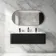 Sorrento Fluted Matt Black Wall Hung Double Basin Drawer Vanity 1200mm