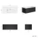 Sorrento Fluted Matt Black Wall Hung Drawer Vanity with Matt White Basin 1000mm