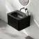 Sorrento Fluted Matt Black Wall Hung Drawer Vanity with Black Basin 600mm