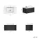 Sorrento Fluted Matt Black Wall Hung Drawer Vanity with Marble Top & Reno Basin 800mm