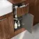 Sicily Fluted Black Walnut Side Cabinet Unit 300mm - Chrome Handles
