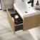Malta Fluted Country Oak Wall Hung Basin Drawer Vanity 500mm