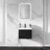 Malta Fluted Matt Black Wall Hung Basin Drawer Vanity 500mm
