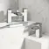 Avon Chrome Waterfall Basin & Shower Bath Mixer Tap Set