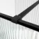Munich Fluted Effect Matt Black Framed 8mm Wet Room Shower Glass 800mm & 250mm Pivotal Return Panel