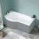 P Shaped 1500 Shower Bath - Left Handed
