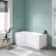 P Shaped 1500 Shower Bath - Left Handed