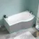 P Shaped 1500 Shower Bath - Right Handed