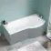 P Shaped 1600 Shower Bath - Right Handed