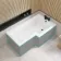 L Shaped 1500 Shower Bath - Right Handed