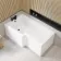 L Shaped 1600 Shower Bath - Left Handed