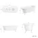 Grosvenor 1800mm Roll Top Bath - White Claw Feet