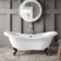 Tonbridge 1750mm Roll Top Bath - Black Ball Feet