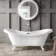 Tonbridge 1750mm Roll Top Bath - White Ball Feet