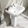 Hudson Traditional High-Level Toilet With Dove Grey Seat & Pedestal Basin - Single Tap Hole