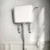 Hudson Traditional Toilet With High-Level Cistern and Inky Blue Wooden Seat