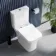 Houston Rimless Close Coupled Toilet With Premium Soft Close Seat