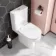 Denver Short Projection Rimless Close Coupled Toilet With Soft Close Slim Seat
