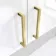 Harper Gloss White Wall Hung Cabinet 600x600mm - Brushed Brass Accents
