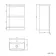 Corsica Storm Grey Slimline Basin Drawer Vanity 500mm
