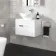 Avon Gloss White Wall Hung Drawer Vanity with Oval Counter Top Basin 600mm