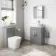 Avon Stone Grey Vanity with Marble Top & Curved Counter Top Basin 600mm