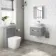 Avon Stone Grey Wall Hung Drawer Vanity with Marble Top & Oval Counter Top Basin 600mm