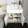 Monaco Chalk White Combination Vanity Basin with Marble Top 1200mm (Excludes Pan & Cistern)