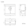 Avon Gloss White Basin Vanity 800mm - Black Accents