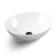 Avon Gloss White Wall Hung Drawer Vanity with Marble Top & Oval Counter Top Basin 600mm - Black Accents